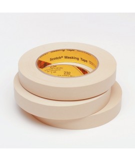 3M™ High Performance Masking Tape 232 Tan, 96 mm x 55 m 6.3 mil, 8 per case Bulk