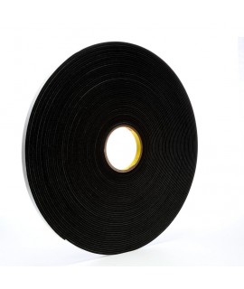 3M™ Vinyl Foam Tape 4718 Black, 1/2 in x 36 yd, 18 per case