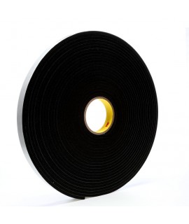 3M™ Vinyl Foam Tape 4504 Black, 1 in x 18 yd, 9 per case