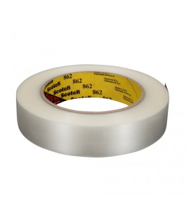 Scotch® Reinforced Strapping Tape 862 Clear, 18 mm x 55 m, 48 rolls per case