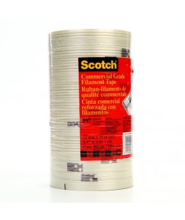 Scotch® Filament Tape 897 Clear, 12 mm x 55 m, 72 rolls per case