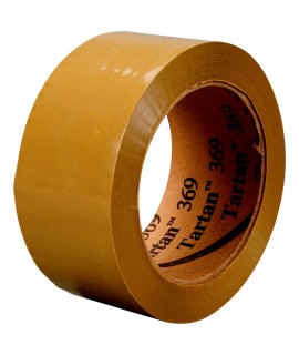 Tartan™ Box Sealing Tape 369 Tan, 48 mm x 50 m, 6 per box 6 boxes per case Bulk