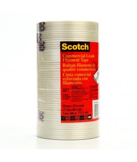Scotch® Filament Tape 897 Clear, 18 mm x 55 m, 48 rolls per case