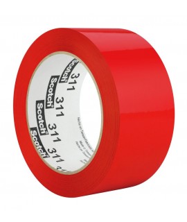 Scotch® Box Sealing Tape 311 Red, 48 mm x 100 m, 36 per case Bulk