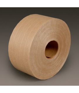 3M™ Water Activated Paper Tape 6146 Natural Medium Duty Reinforced, 72 mm x 450 ft, 10 rolls per case Bulk