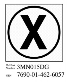 3M™ Diamond Grade™ Damage Control Sign 3MN015DG "Cir X-Ray", 2 in x 2 in, 10 per package