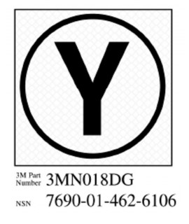 3M™ Diamond Grade™ Damage Control Sign 3MN018DG "Cir Yoke", 2 in x 2 in, 10 per package