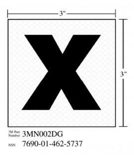 3M™ Diamond Grade™ Damage Control Sign 3MN002DG "X-Ray", 3 in x 3 in, 10 per package