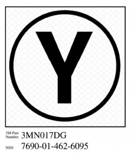 3M™ Diamond Grade™ Damage Control Sign 3MN017DG "Cir Yoke", 3 in x 3 in, 10 per package