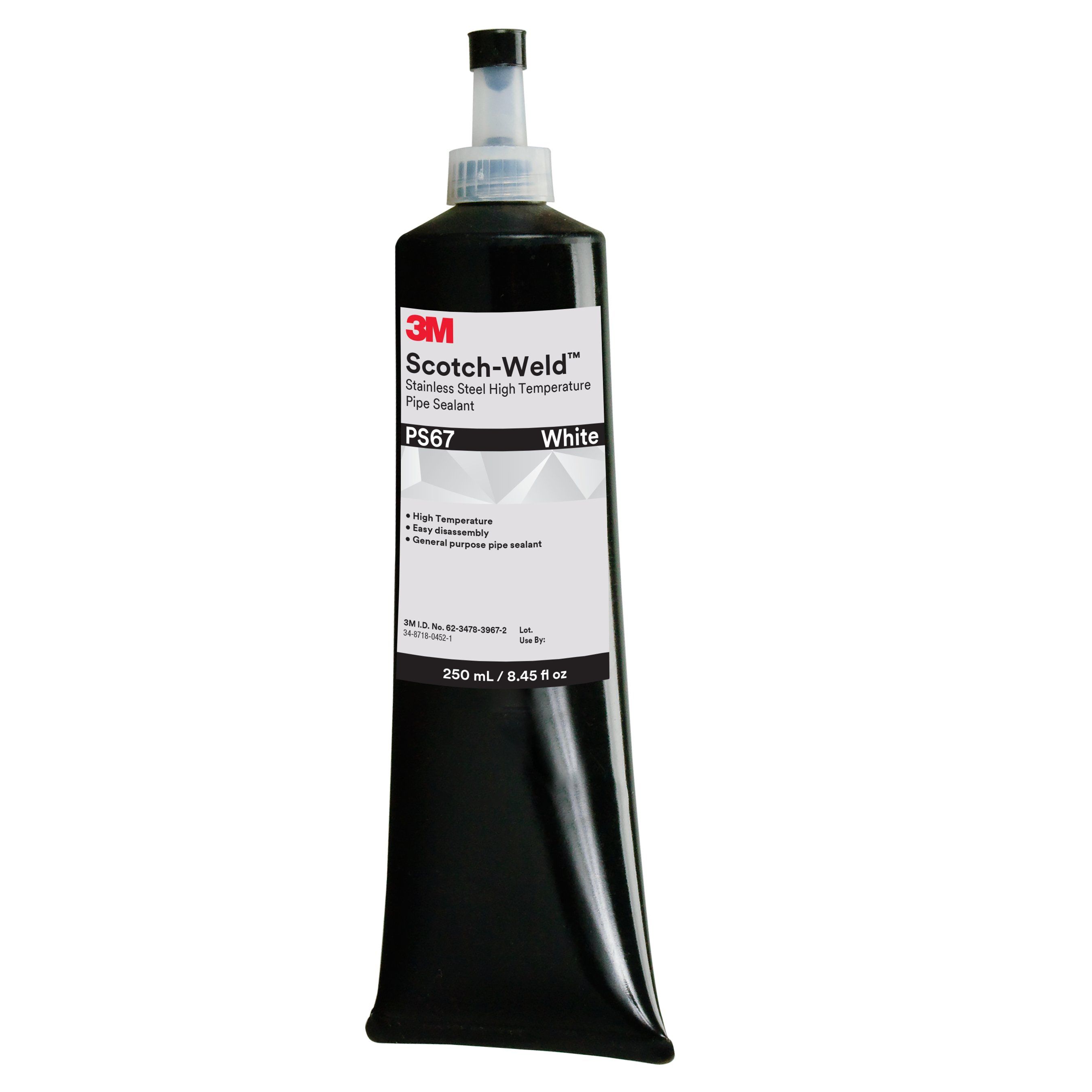 3M™ Scotch-Weld™ Stainless Steel High Temperature Pipe Sealant PS67, White, 250 mL Tube, 2/case