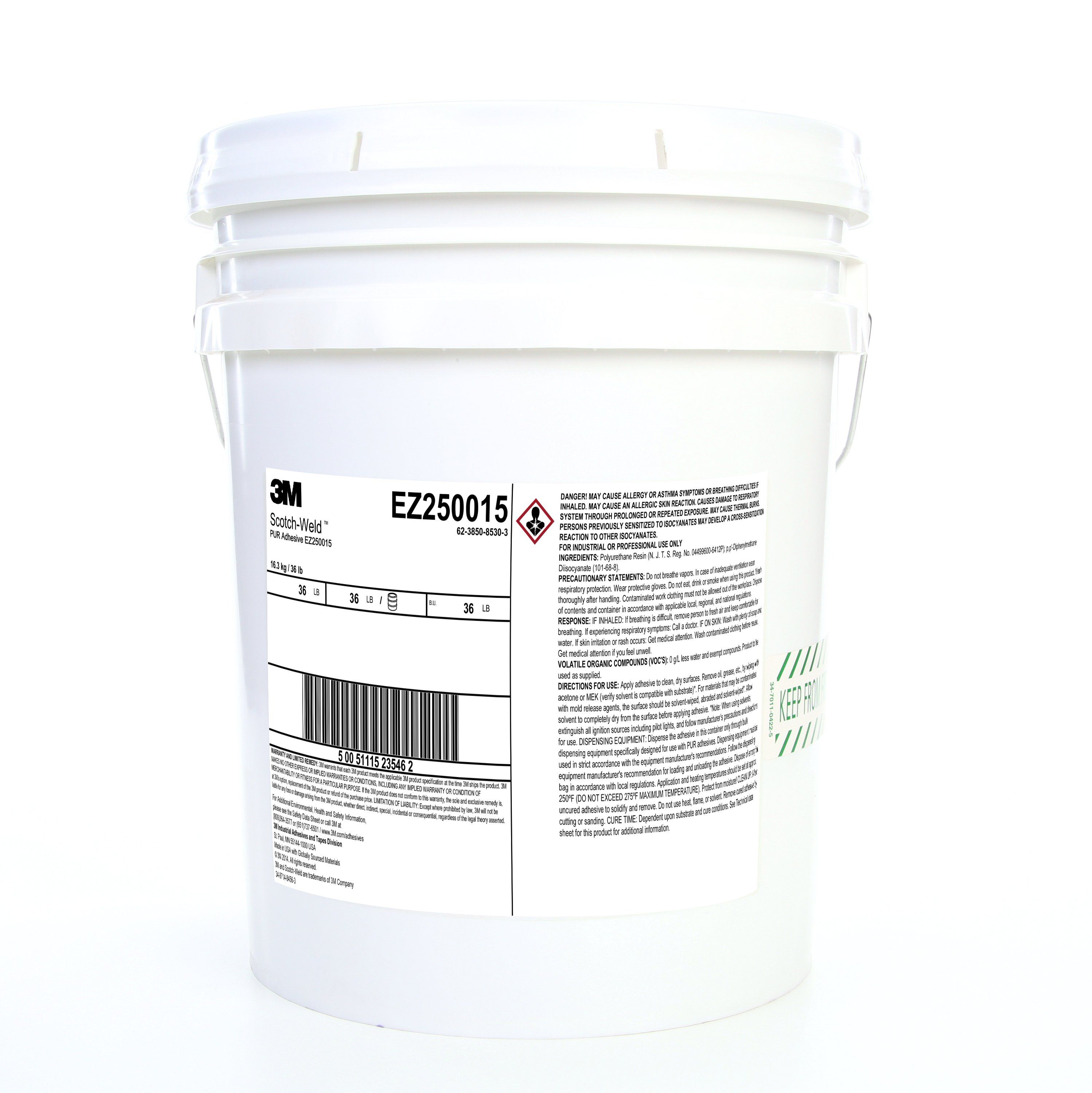 3M™ Scotch-Weld™ PUR Adhesive EZ250015, Off-White, 5 Gallon (36 lb), Drum