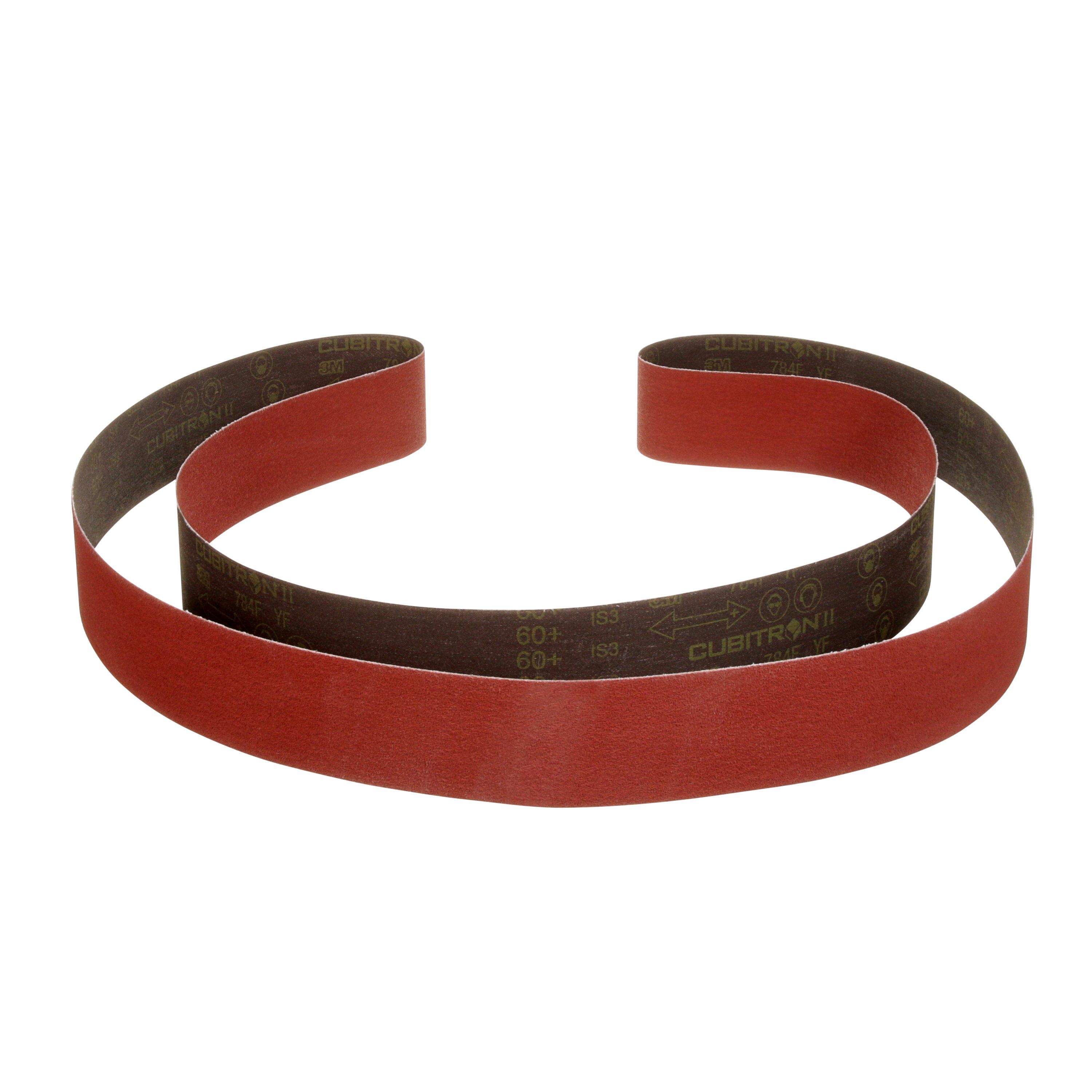 3M™ Cubitron™ ll Cloth Belt 784F, 80+ YF-weight, 7 in x 515 in, Film-lok, Single-flex
