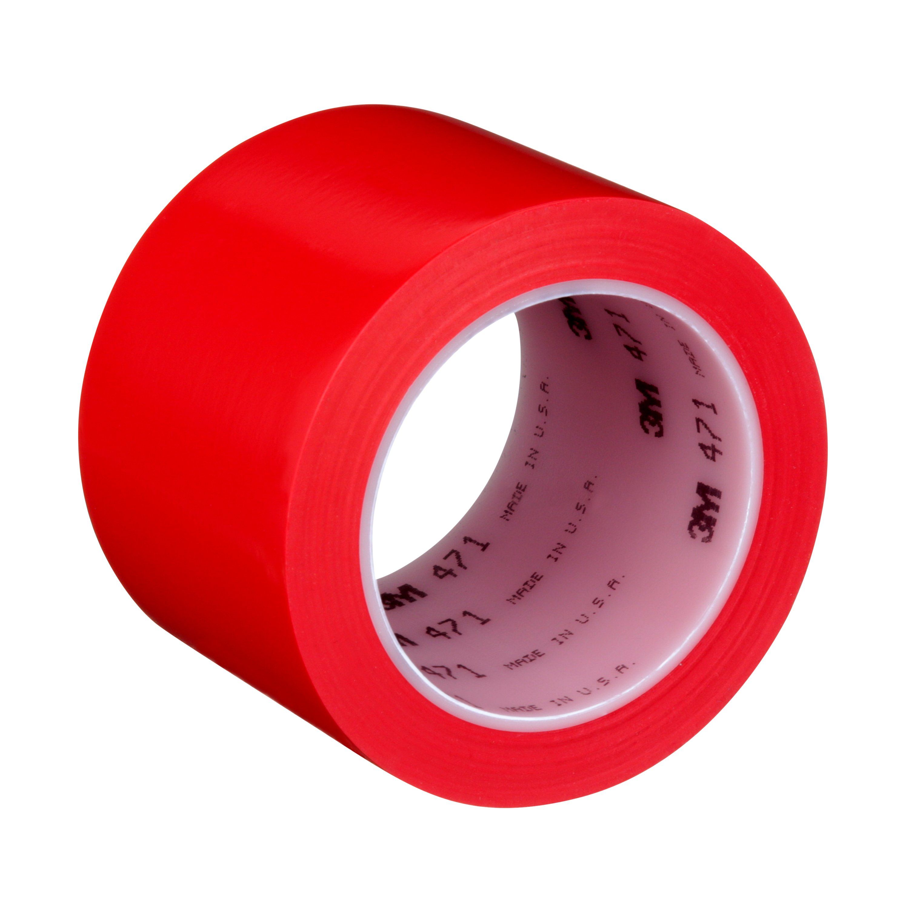 3M™ Vinyl Tape 471, Red, 3 in x 36 yd, 5.2 mil, 12 Roll/Case
