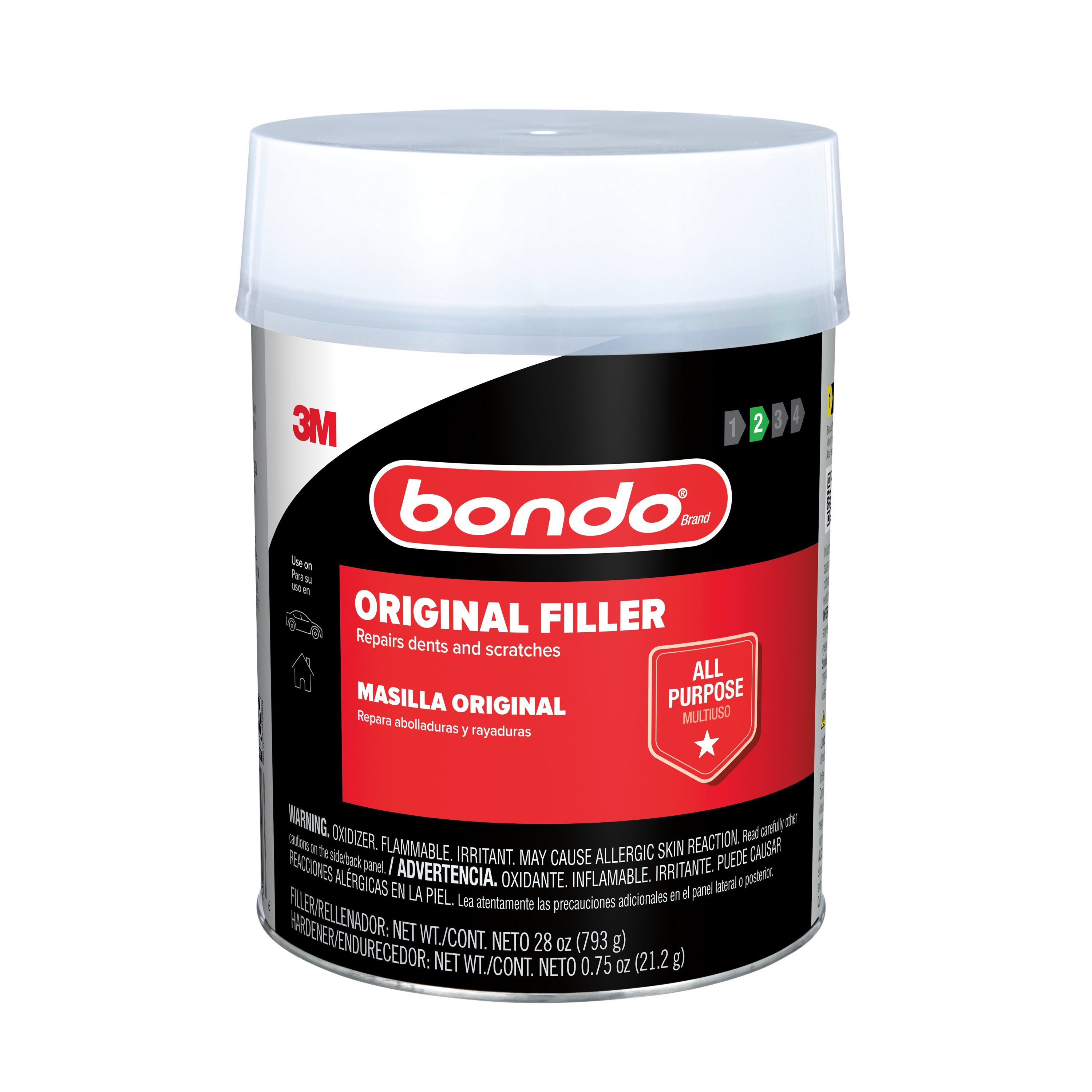 Bondo® Original Filler, OR-QT-ES, 28 oz (793.78 g), 6 per case