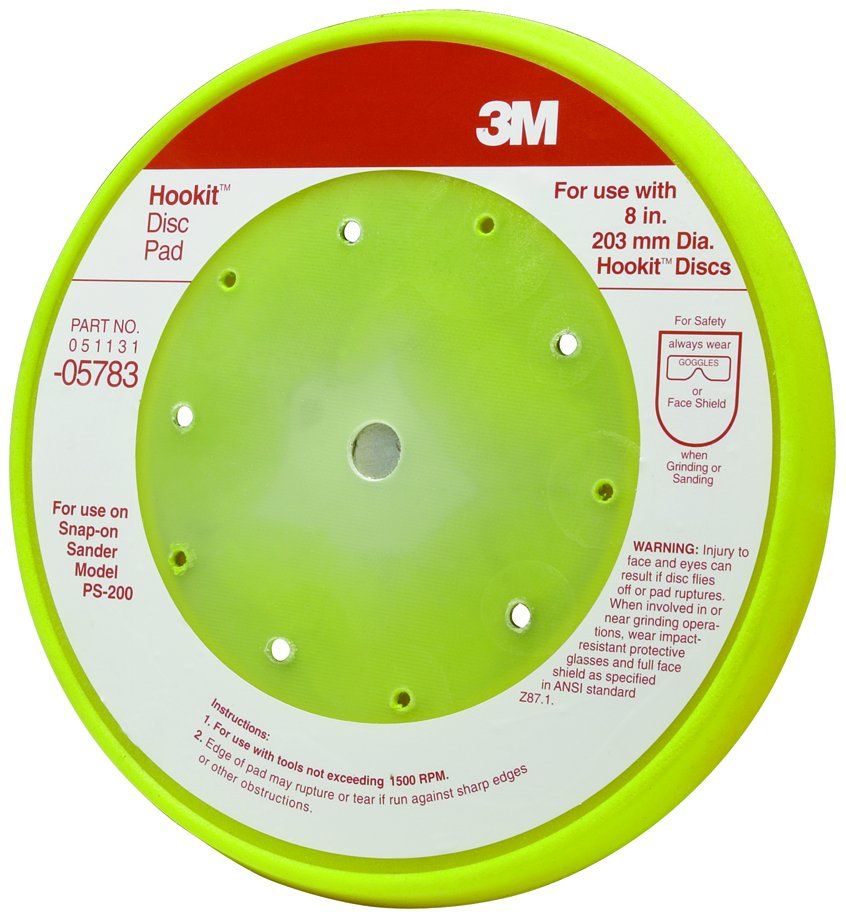 3M™ Hookit™ Pad D/F, 05783, 8 in x 5 bolt hole, 1 per case