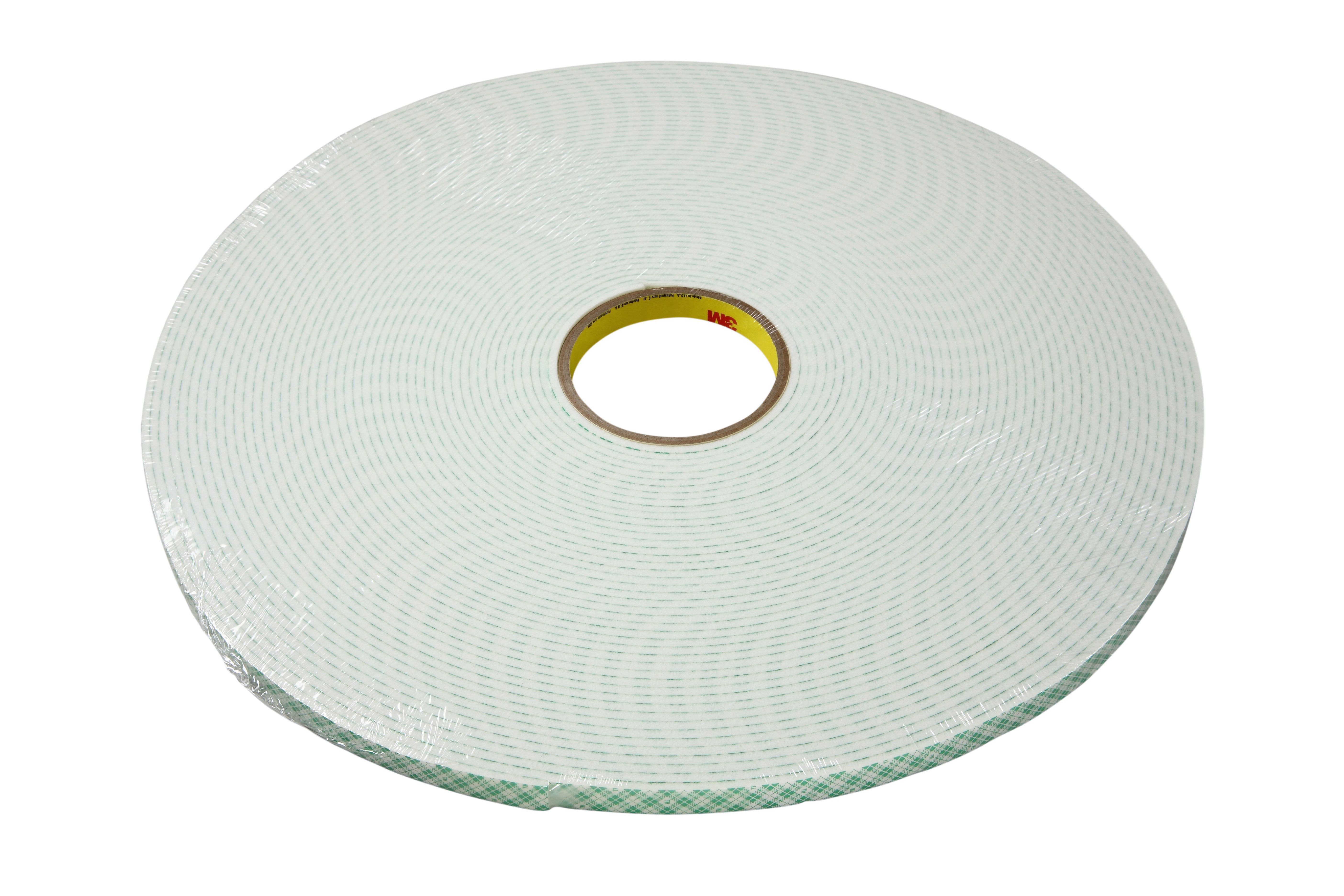 3M™ Double Coated Urethane Foam Tape 4004, Off White, 2 in x 18 yd, 250 mil, 6 Roll/Case