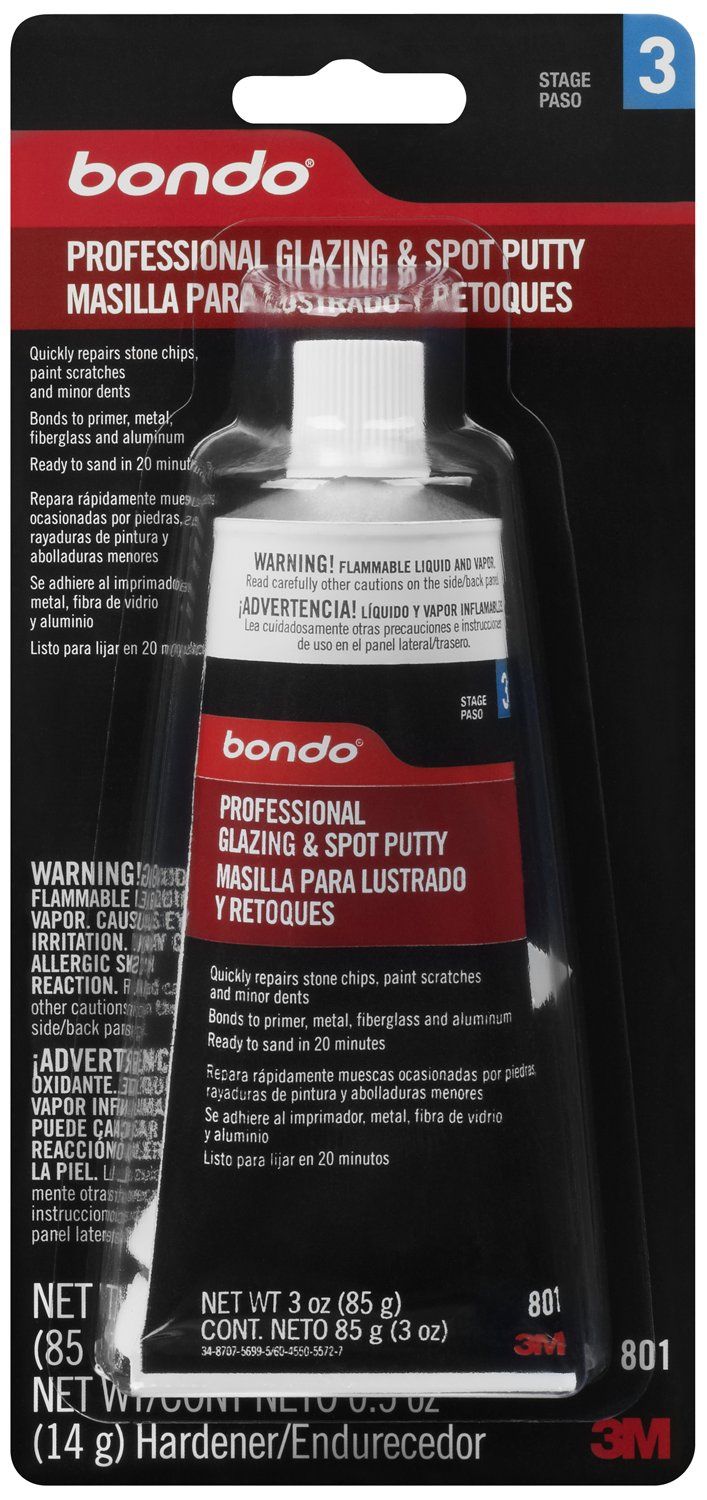 Bondo® Professional Glazing and Spot Putty, 00801, 3.0 oz