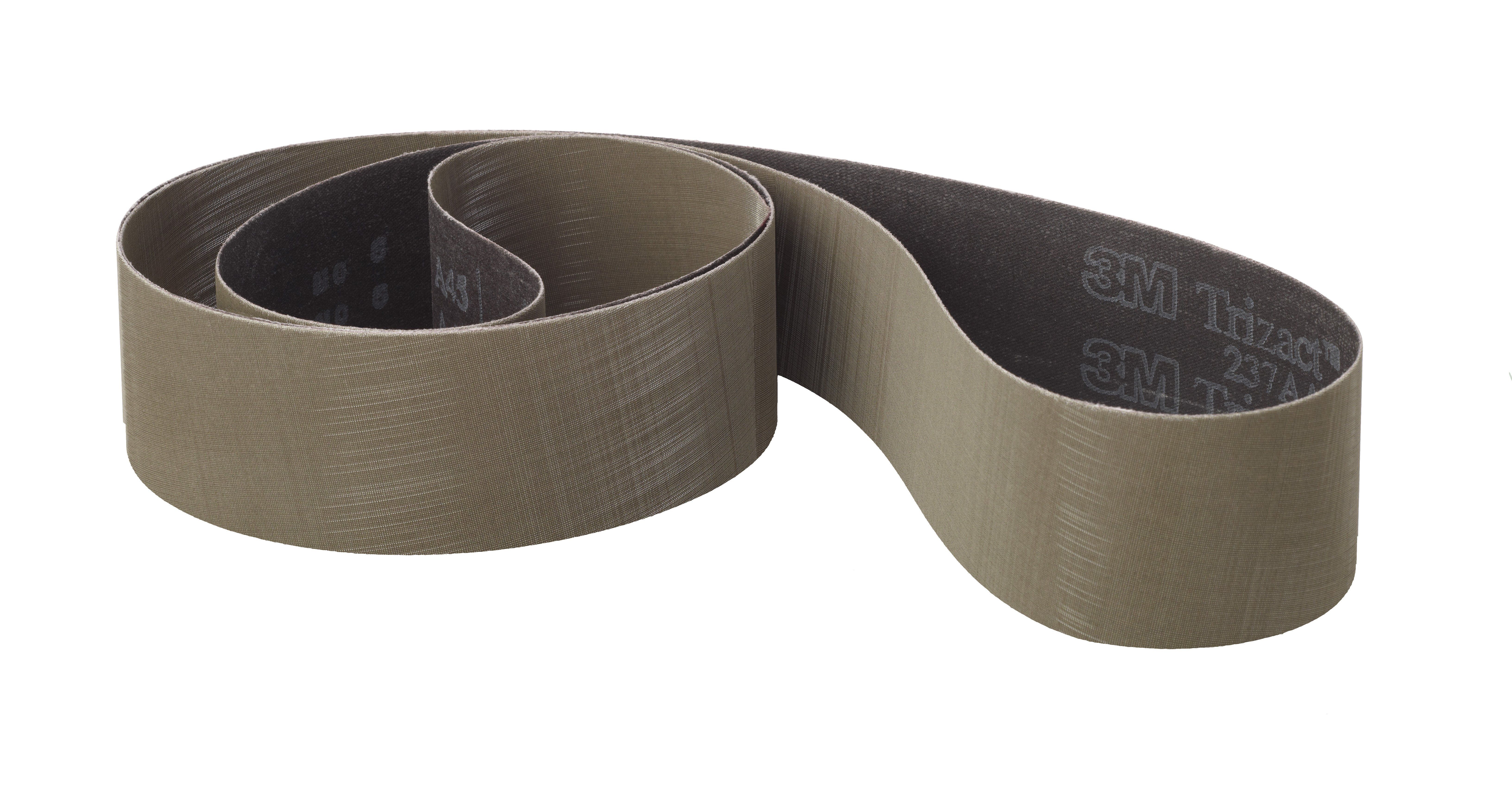3M™ Trizact™ Cloth Belt 237AA, A100 X-weight, 4 in x 48 in, Film-lok, Full-flex, 50 ea/Case