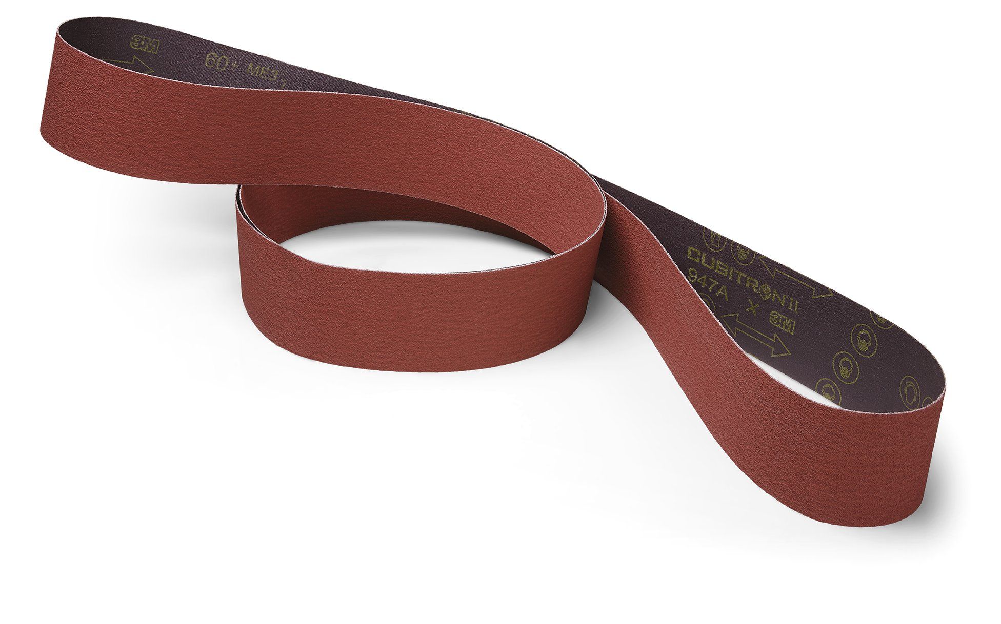 3M™ Cubitron™ ll Cloth Belt 947A, 120+ X-weight, 5-1/4 in x 11-5/8 in, Fabri-lok, Single-flex